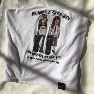 • never worn omighty skater boi tube top •